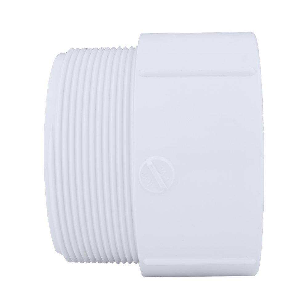 White PVC DWV Male Adapter 