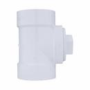 White PVC DWV Cleanout Tee with Plug 