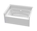 Aquatic White 60 x 43-1/4 in. Soaker Alcove Bathtub Center Drain 