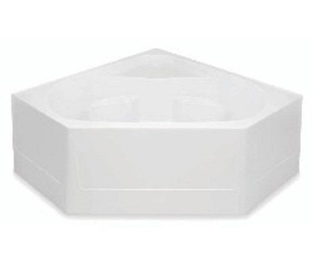 Aquatic White 60 x 28 in. Right-Hand Corner Bath Tub 