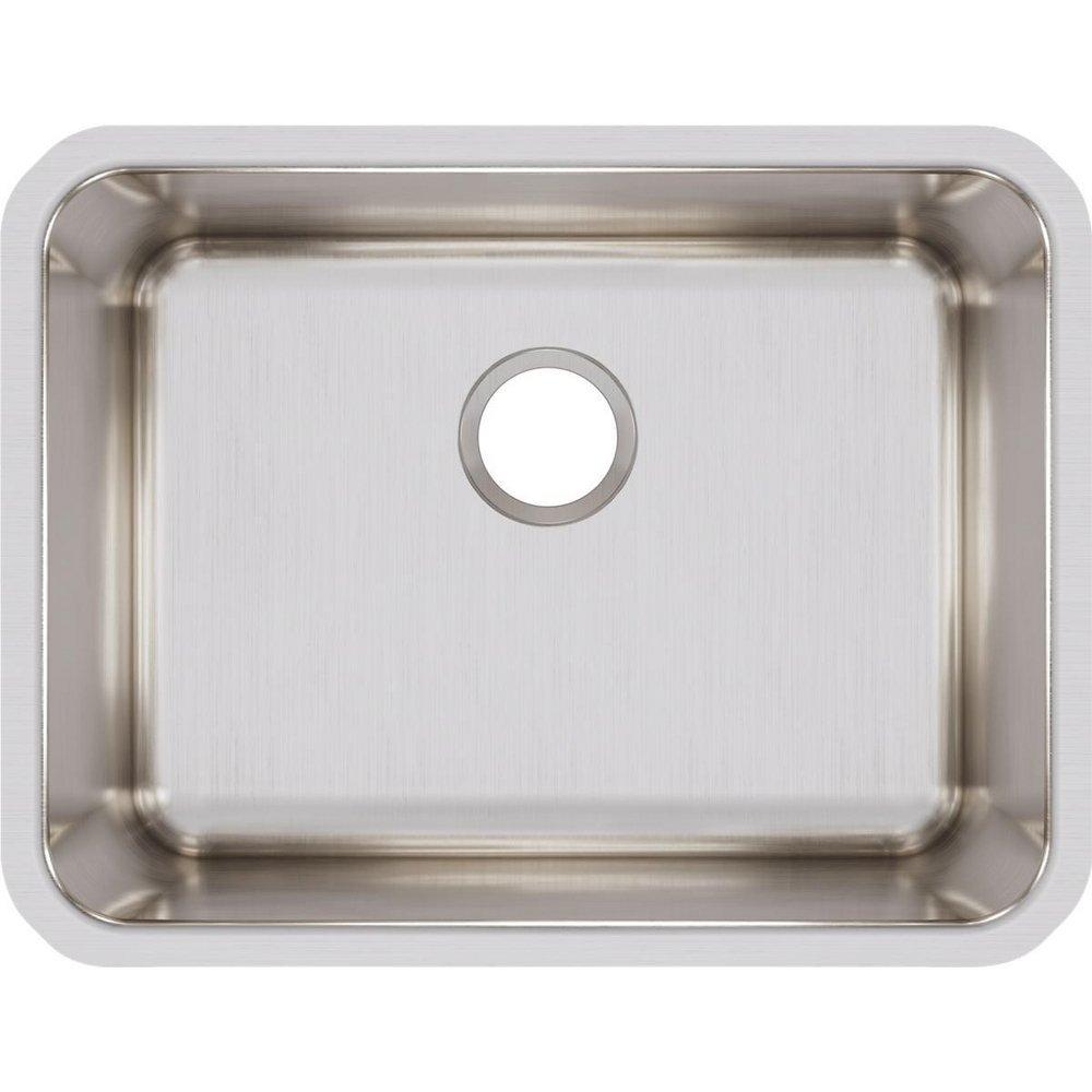 Elkay Lustrous Satin 23-1/2 x 18-1/4 in. No Hole Stainless Steel Single Bowl Undermount Kitchen Sink 