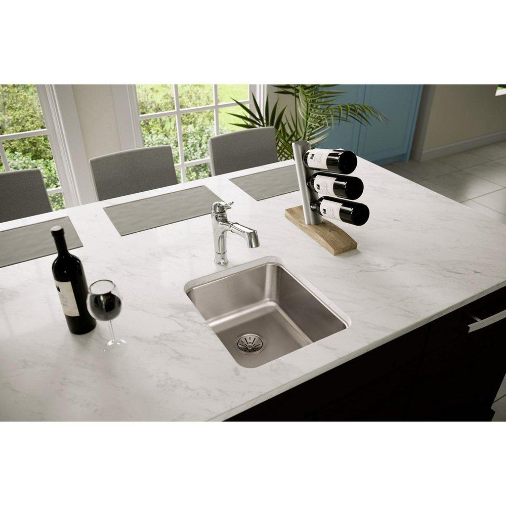 Elkay Lustrous Satin 16 x 18-1/2 in. Undermount Stainless Steel Bar Sink 