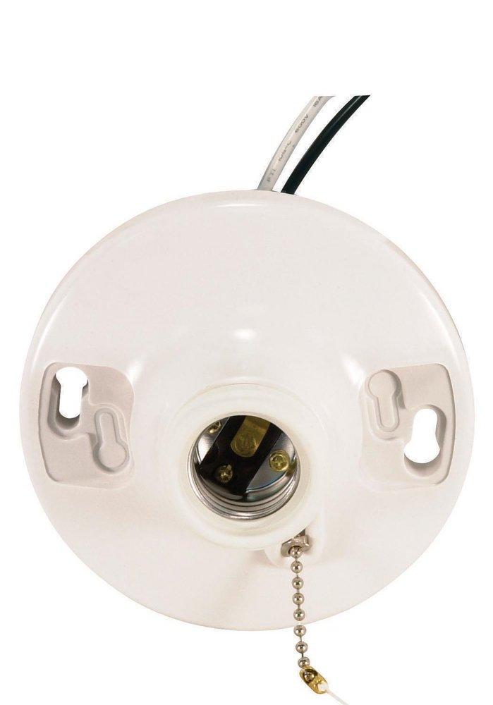SATCO White 250W Phenolic Receptacle 