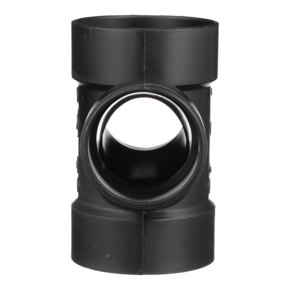 Black ABS DWV Double Sanitary Tee 
