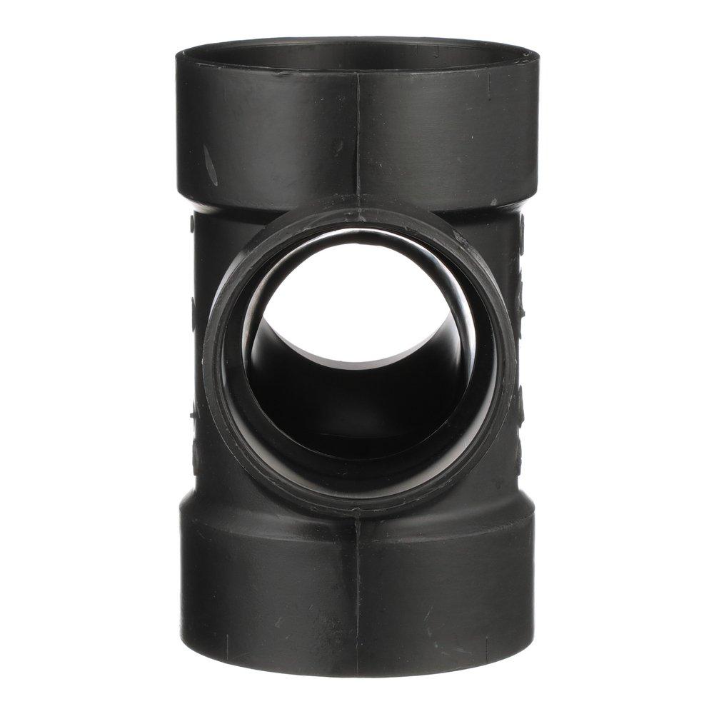 Black ABS DWV Double Sanitary Tee 