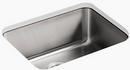 KOHLER Stainless Steel 23 x 17-1/2 in. No Hole Stainless Steel Single Bowl Undermount Kitchen Sink 