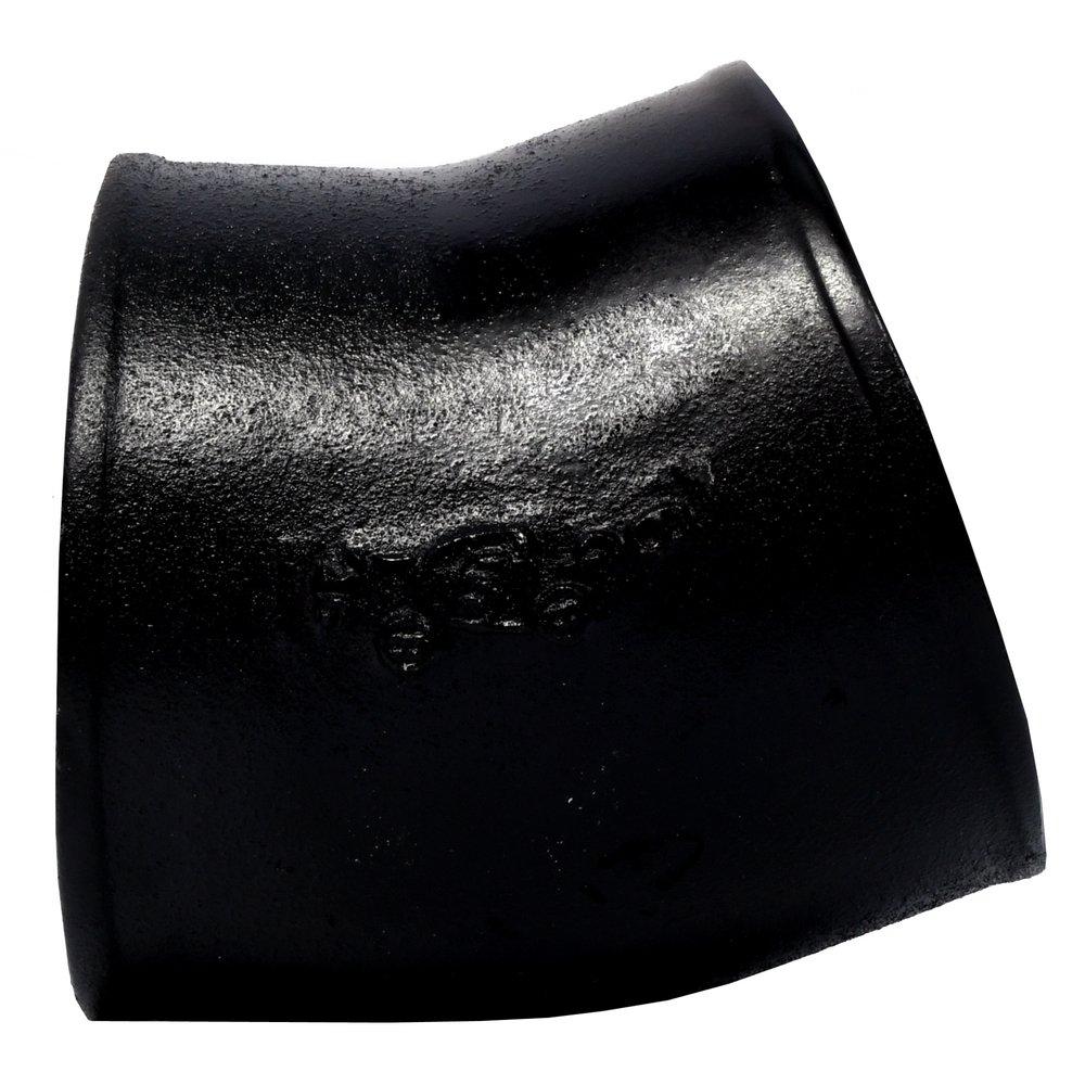 Black No Hub 22-1/2 Degree Cast Iron 1/16 Bend 