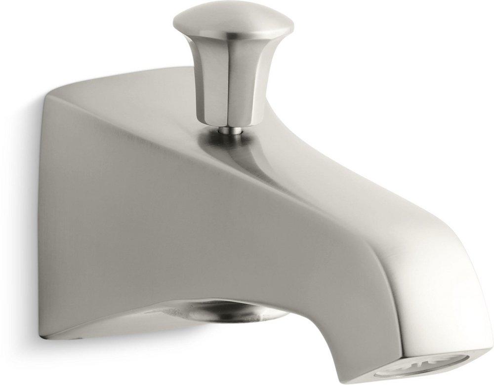 KOHLER Vibrant&reg; Brushed Nickel 3-15/16 x 4 in. NPT Wall Mount Diverter Bath Spout 