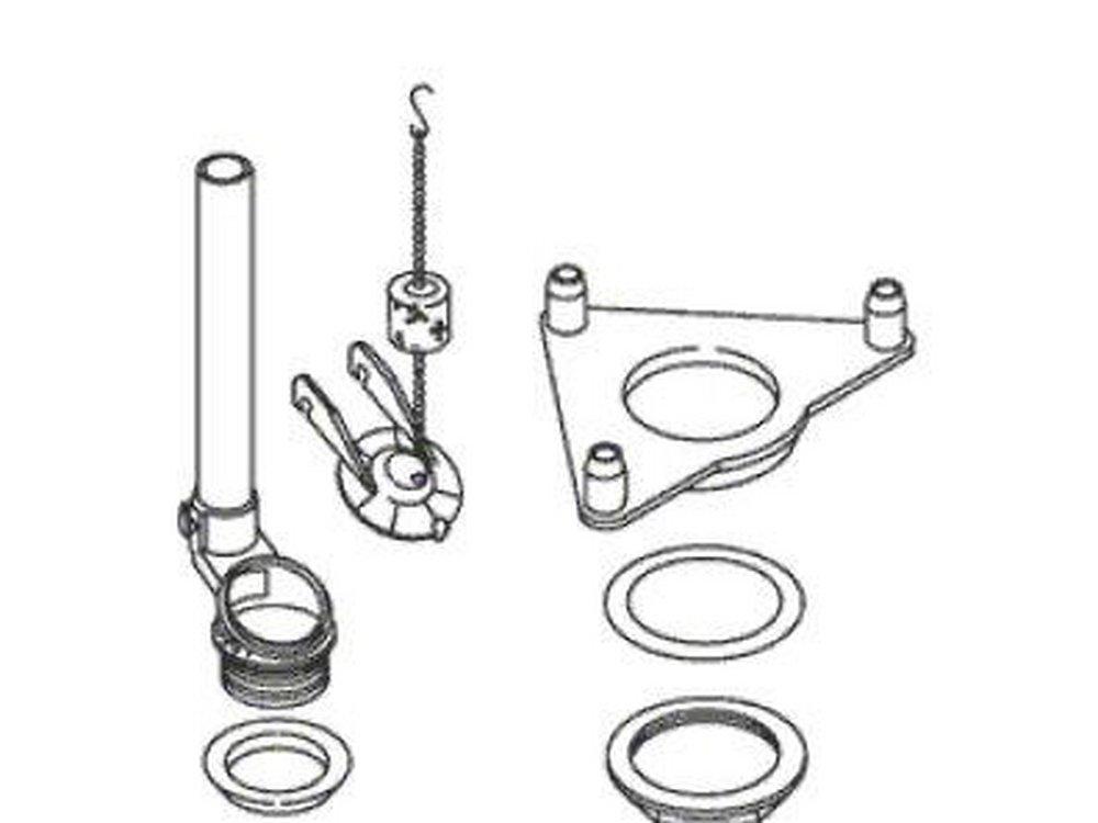 KOHLER Black Tank Flush Valve Kit 