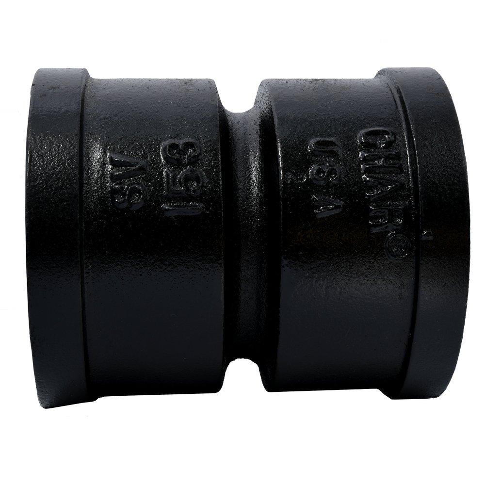Black Cast Iron Double Hub Fitting 