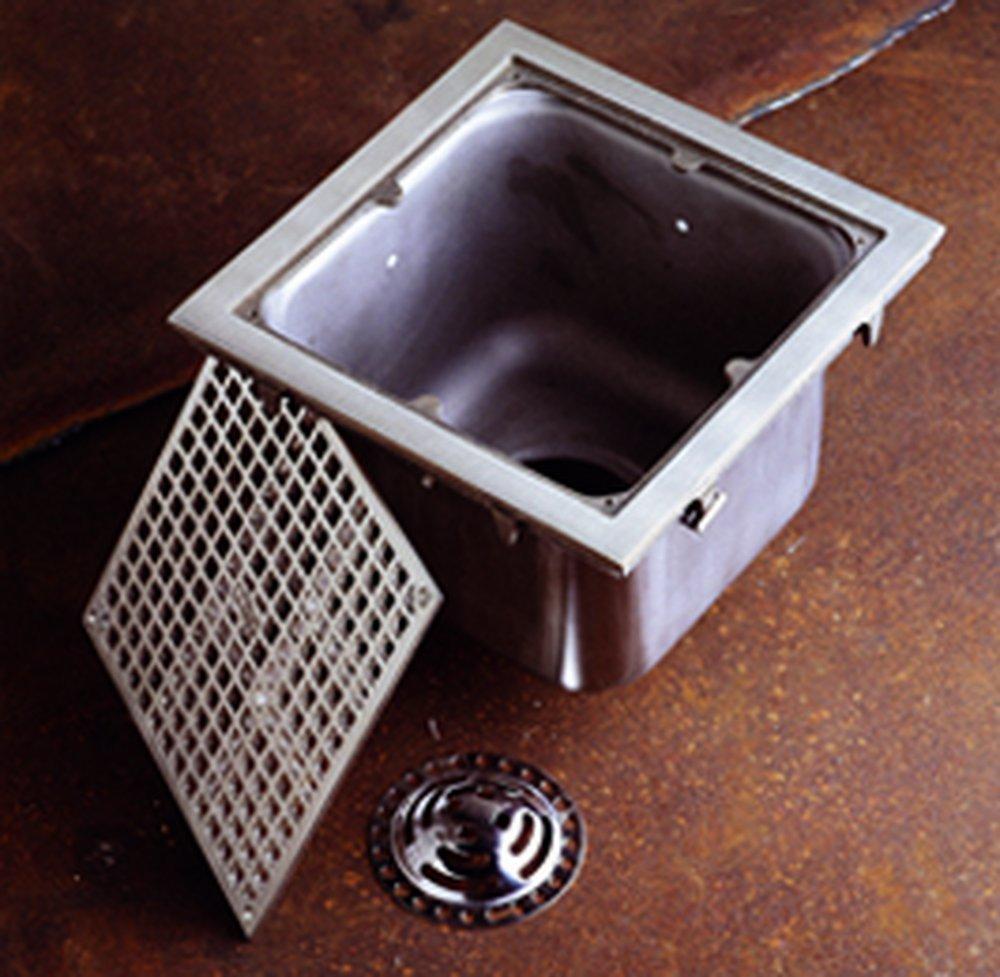 Jay R. Smith No Hub Stainless Steel Floor Drain with 10-1/2 in. Square Grate 