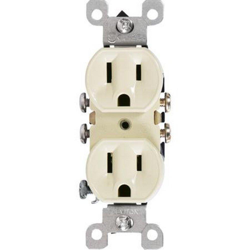 LEVITON Ivory 15A Residential Duplex Receptacle 