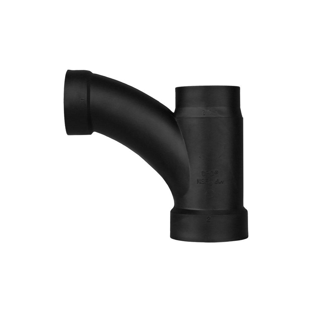 Black ABS DWV Combination Wye 