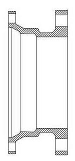 12 in. Mechanical Joint x Flared Ductile Iron C153 Short Body Adapter