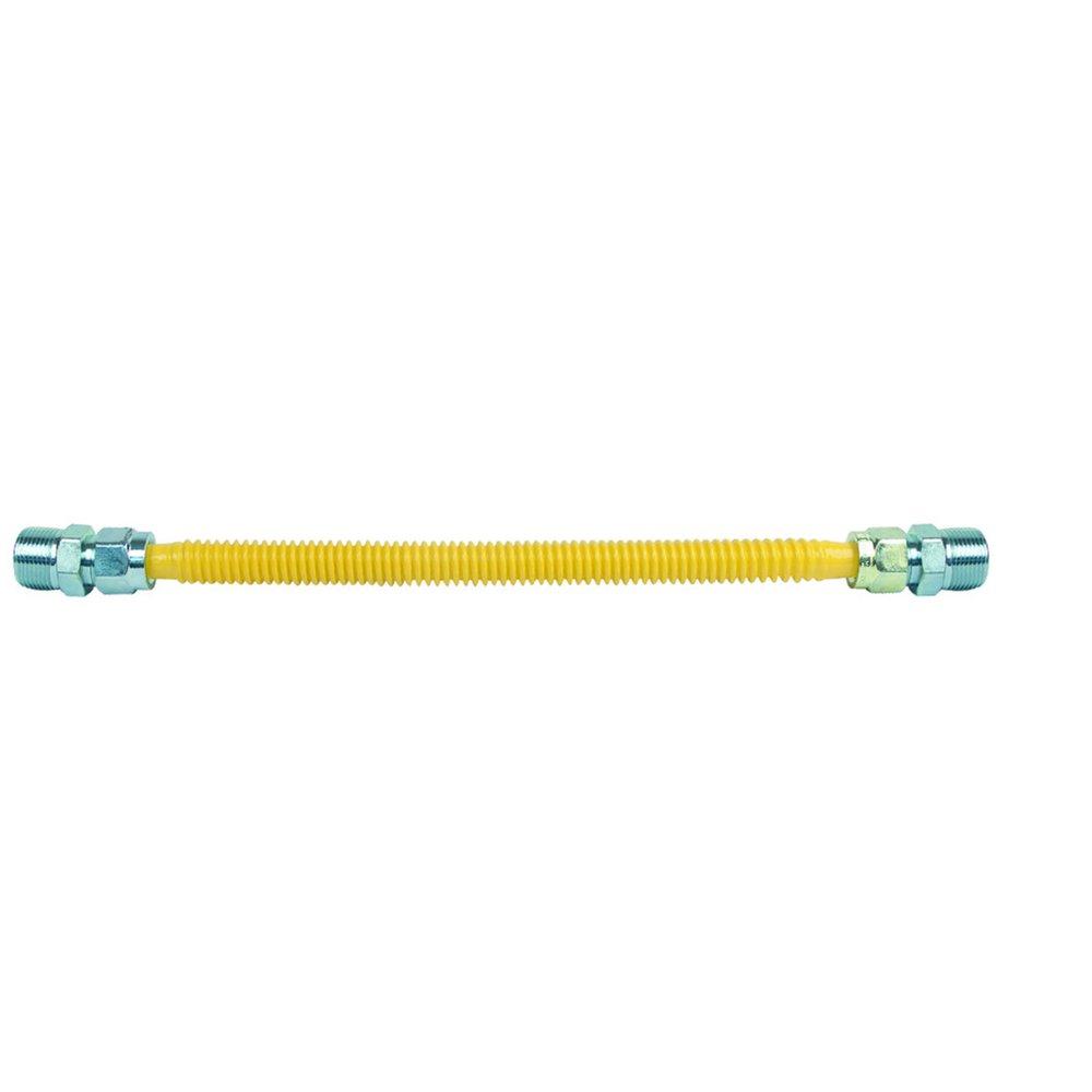 BrassCraft Yellow 3/4 in. MIP Gas Appliance Connector in Yellow 
