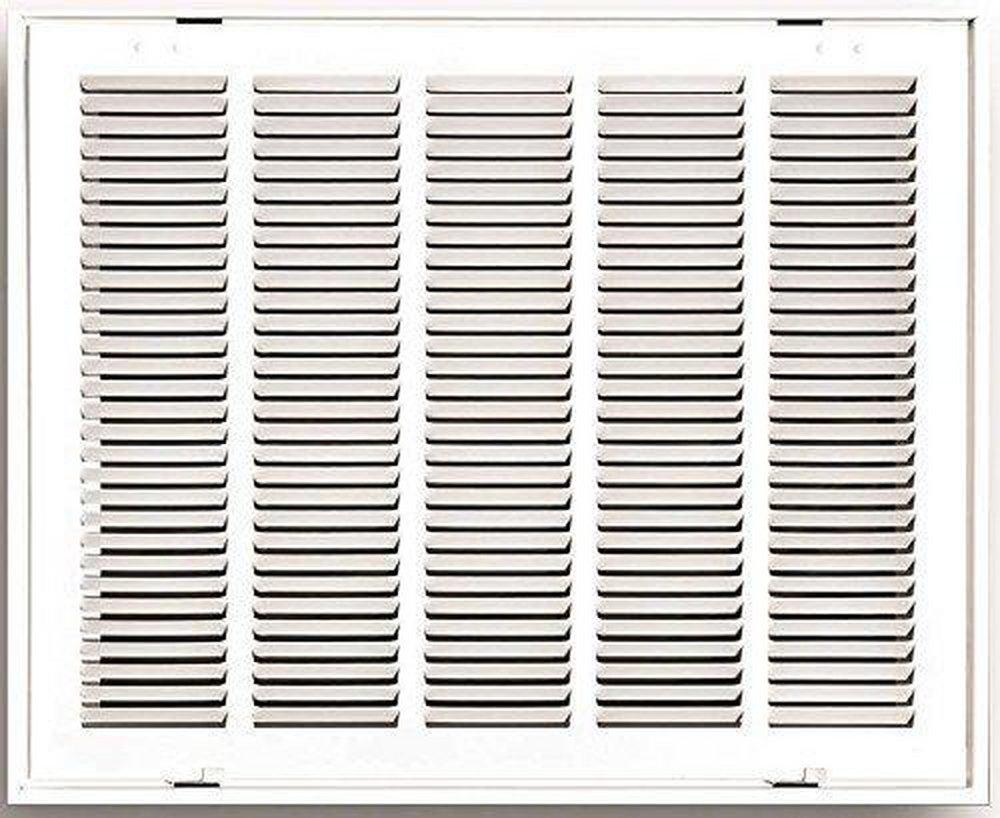 TRUaire&reg; White 14 in. Steel Stamped Return Filter Grille in White 