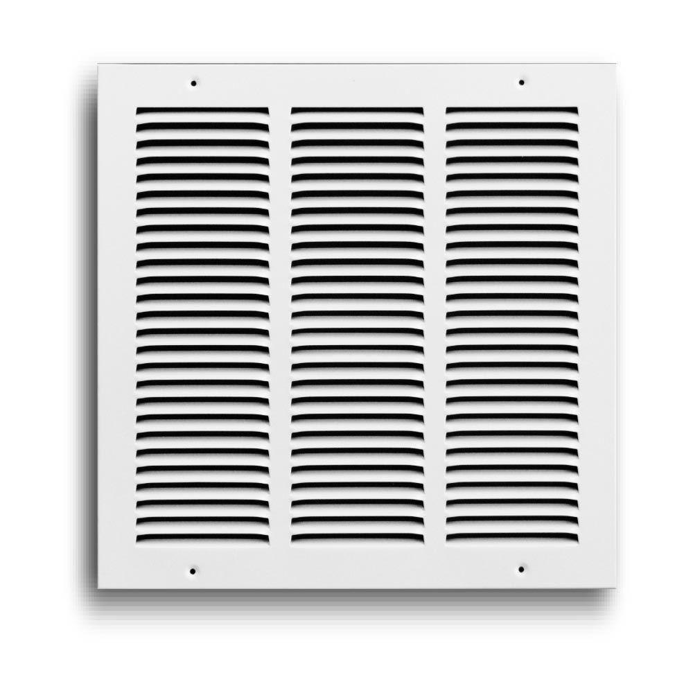 T.A. Industries White 14 x 14 in. Residential Return Grille in White Steel 