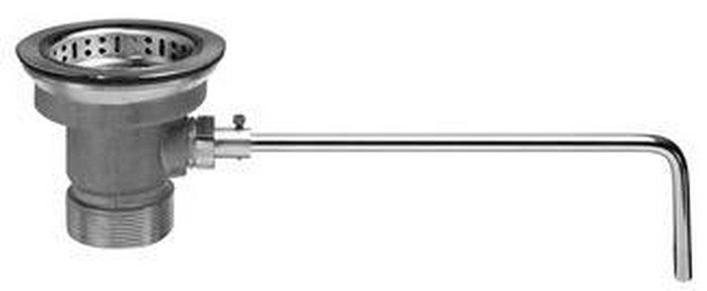 Fisher Polished Chrome 12 gpm Rotary Waste Valve with Lock Basket 