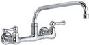 Two Handle Lever Wall Mount Service Faucet in Polished Chrome