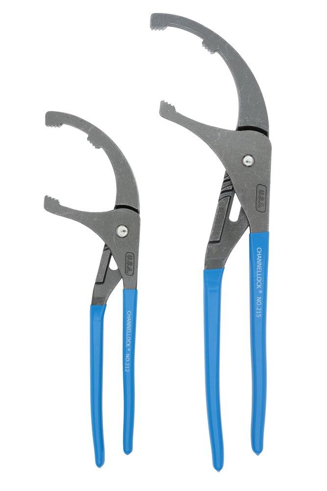 Channellock Polished Steel 12 & 15 OIL Filter PLIER Set 