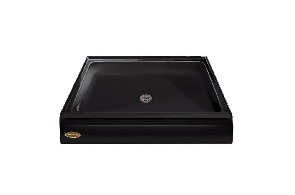 JACUZZI&reg; Black 48 x 48 in. Square Shower Base with Center Drain 