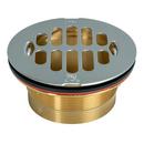 4-1/4 in. Brass Shower Drain with Stainless Steel Grate