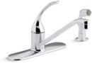 1.5 gpm Single Loop Handle Deckmount Kitchen Sink Faucet Swing Spout 3/8 in. Compression Connection in Polished Chrome