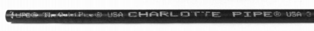 Black 10 ft. No-Hub Cast Iron Soil Pipe 