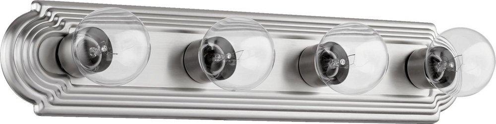 Quorum International Satin Nickel 100 W 4-Bulb Medium Strip Light 