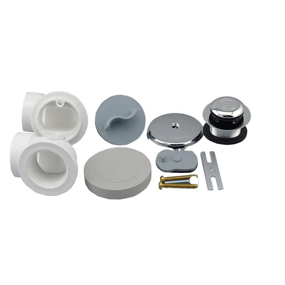 PROFLO® Chrome 1-1/2 in. Brass Toe-Tap Drain 