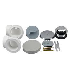 PVC Toe-Tap Drain Kit in Polished Chrome