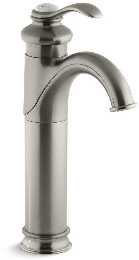 KOHLER Vibrant&reg; Brushed Nickel Single Handle Bathroom Sink Faucet 
