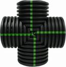 ADS&reg; Corrugated Fabricated Straight HDPE Cross Tee 