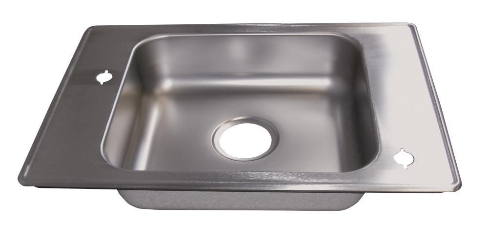 Haws® Satin Stainless Steel 25 x 17 x 5 in. Deck Mount Classroom Sink 
