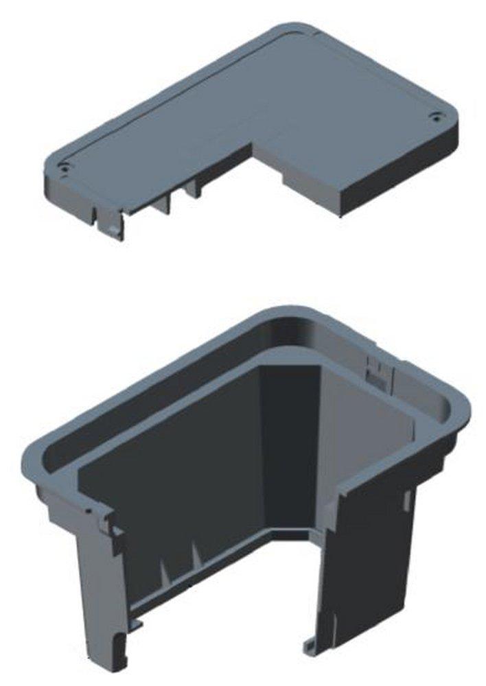 Carson Industries Black Cast Iron and Plastic Inverted Water Meter Box with Reader Lid 