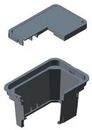 Carson Industries Black Cast Iron and Plastic Inverted Water Meter Box with Reader Lid 