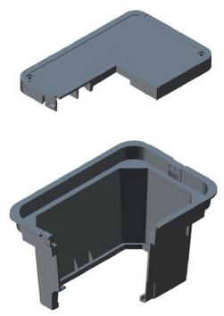 12 in. Cast Iron and Plastic Inverted Water Meter Box with Reader Lid