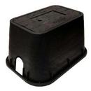 18 in. Cast Iron and Plastic Water Meter Box with Reader Lid in Black