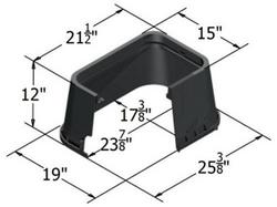 25-3/8 in. Jumbo Plastic Meter Box Solid Lid