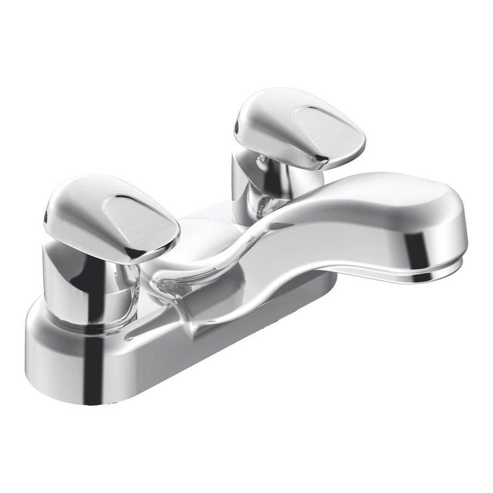 Moen Chrome Two Handle Centerset Bathroom Sink Faucet 