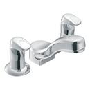 Two Handle Widespread Metering Bathroom Sink Faucet in Chrome