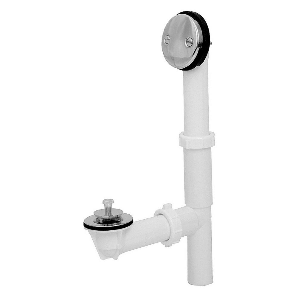 Dearborn Polished Chrome 16 in. Plastic Lift & Turn Drain 