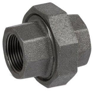 300# Ground Joint Black Malleable Iron Union 