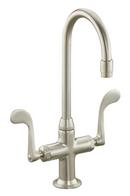 Two Wristblade Handle Bar Faucet in Vibrant Brushed Nickel