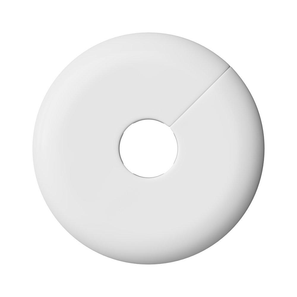 PROFLO&reg; White Plastic Split Escutcheon in Chrome 