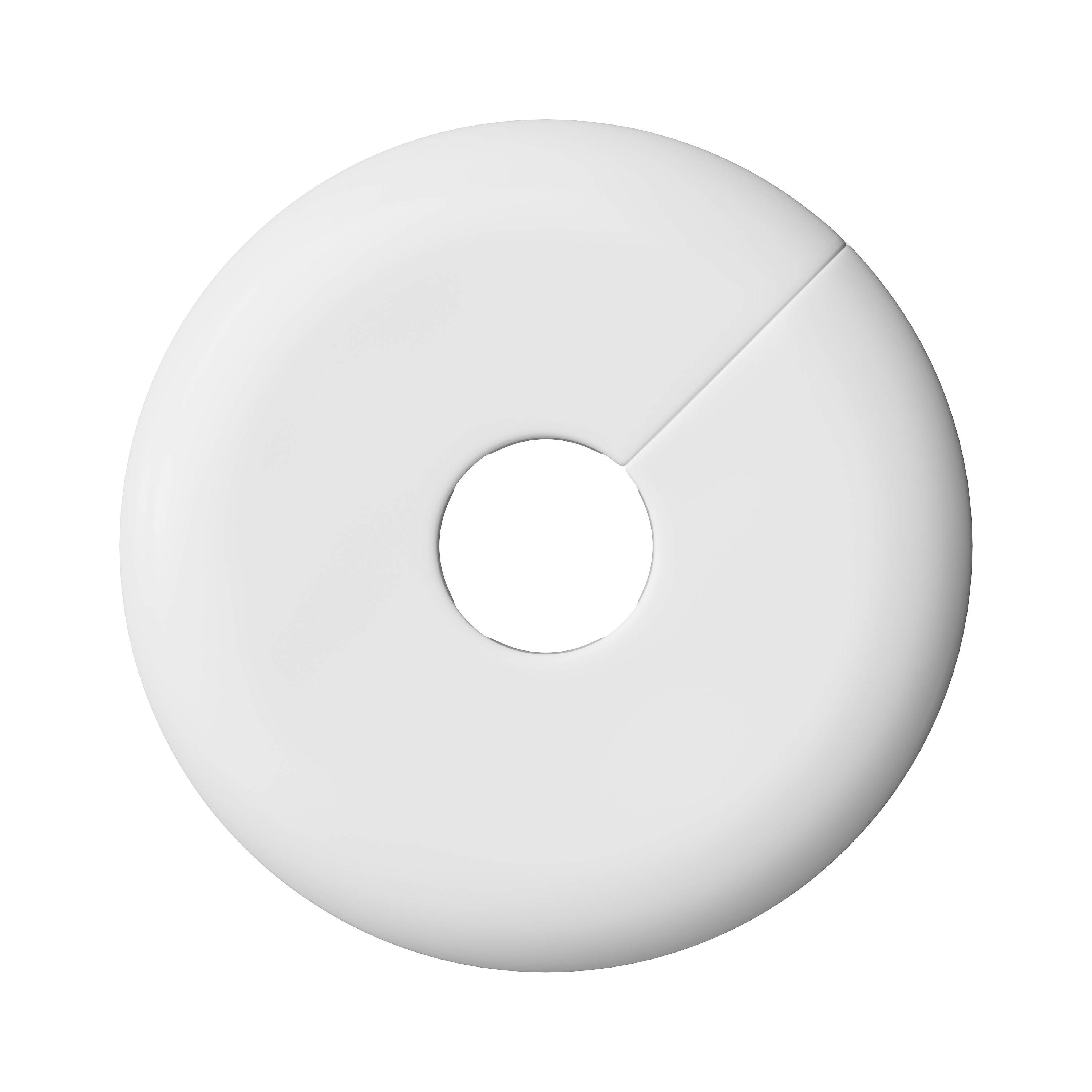 PROFLO&reg; White Plastic Split Escutcheon in Chrome 