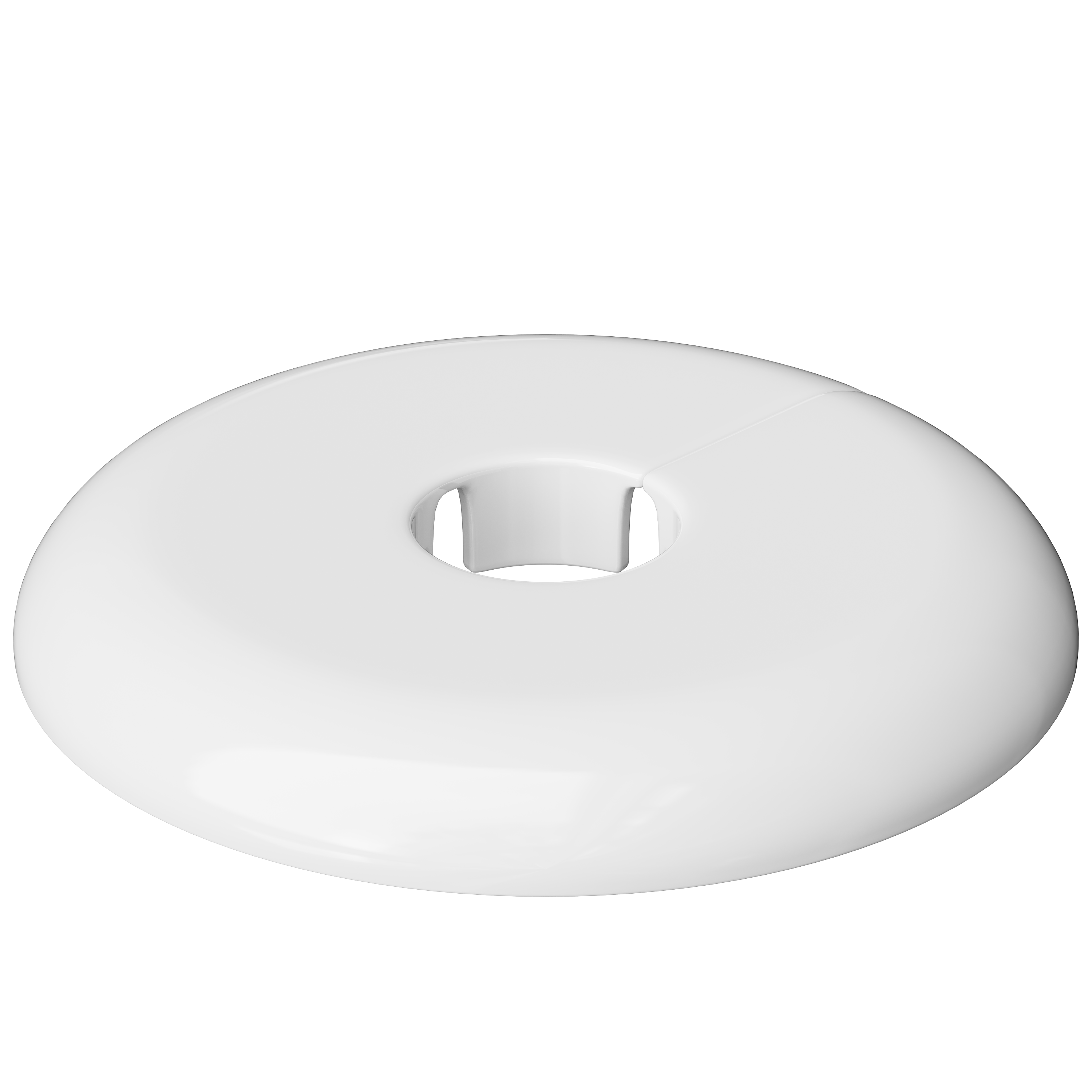 PROFLO&reg; White Plastic Split Escutcheon in Chrome 