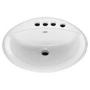 American Standard White 4-Hole Drop-In Countertop Oval Lavatory Sink 