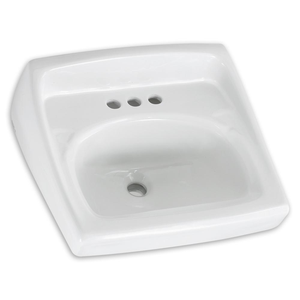 American Standard White 2-Hole Wall Mount Lavatory Sink 