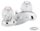 Moen Chrome Centerset Bathroom Sink Faucet with Pop-Up and Double Knob Handle 